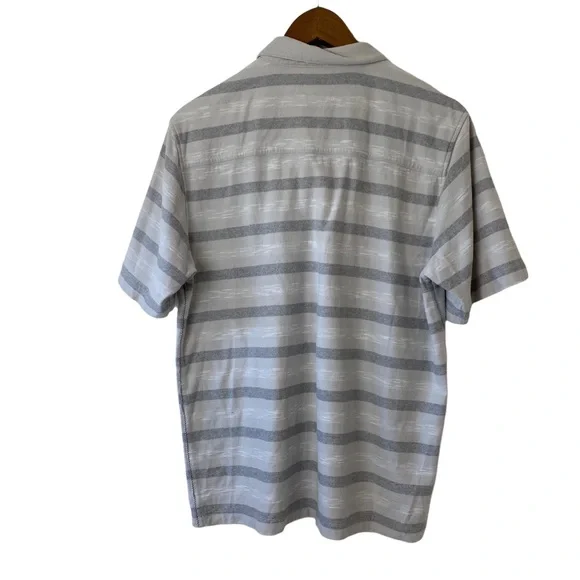 Tony Hawk Men's Light Striped Casual Short Sleeve Polo Shirt Hawk Logo Size S. - Picture 2 of 11